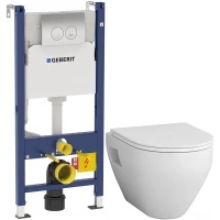 Комплект подвесной унитаз Am.Pm Spirit 2.0 C701738WH + C707857WH + система инсталляции Geberit 458.124.21.1