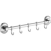 Планка с крючками Fashun A1915-5 для ванны, хром