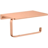 Держатель туалетной бумаги Rav Slezak Nil NLA0403ZRL с полкой для телефона, розовое золото