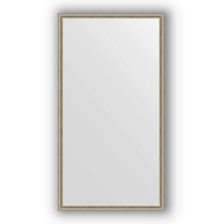 Зеркало 58x108 см витое серебро Evoform Definite BY 0725 зеркало 58x108 см белая кожа с хромом evoform definite by 7627