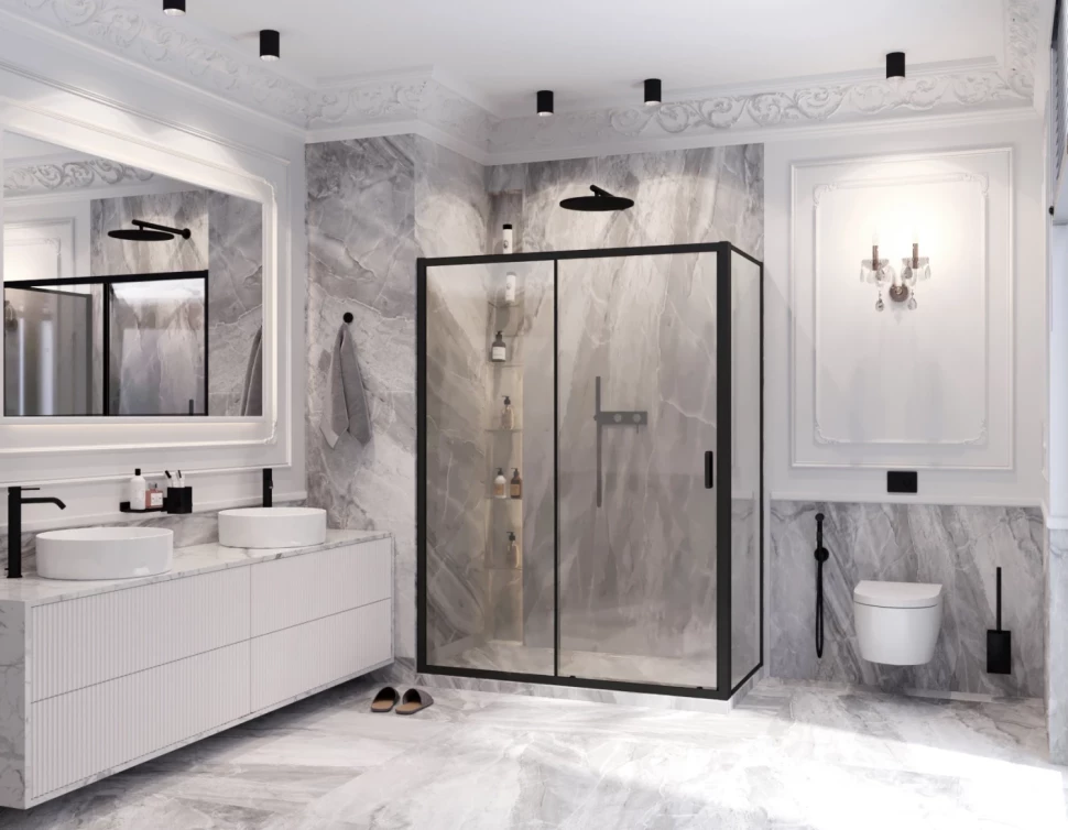 

Душевой уголок 150x90 см Ambassador Forsa 17021221AB-90AB прозрачное