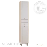 Пенал Акватон Альпина 1A133603AL530 напольный L/R, с бельевой корзиной, дуб молочный