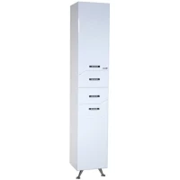 Пенал Bellezza Дрея 4631304120017 напольный L/R, с бельевой корзиной, белый глянец