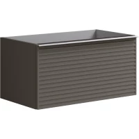 Тумба под раковину Onsen Pixel Charcoal Grey 68-BP-082-S2-M23 80 см, подвесная, угольно-серый матовый