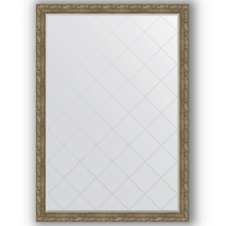 Зеркало 130x185 см виньетка античная латунь Evoform Exclusive-G BY 4489