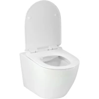 Унитаз подвесной Selena Esfera E001WG безободковый, с сиденьем микролифт, белый