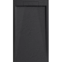 Душевой поддон Esbano Luxe ESPLX108B 100x80 см, из литьевого мрамора, прямоугольный, черный матовый