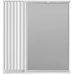 Изображение товара зеркальный шкаф brevita balaton bal-04075-01-л 73x80 см l, с подсветкой, выключателем, белый матовый