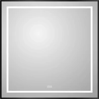 Зеркало BelBagno Kraft SPC-KRAFT-900-800-LED-TCH-WARM-NERO 90x80 см, с LED-подсветкой, сенсорным выключателем, антизапотеванием, черный