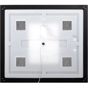 Изображение товара зеркало belbagno kraft spc-kraft-900-800-led-tch-warm-nero 90x80 см, с led-подсветкой, сенсорным выключателем, антизапотеванием, черный