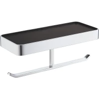 Держатель туалетной бумаги Wonzon & Woghand Lotte WW-8356A с полкой для телефона, двойной, хром