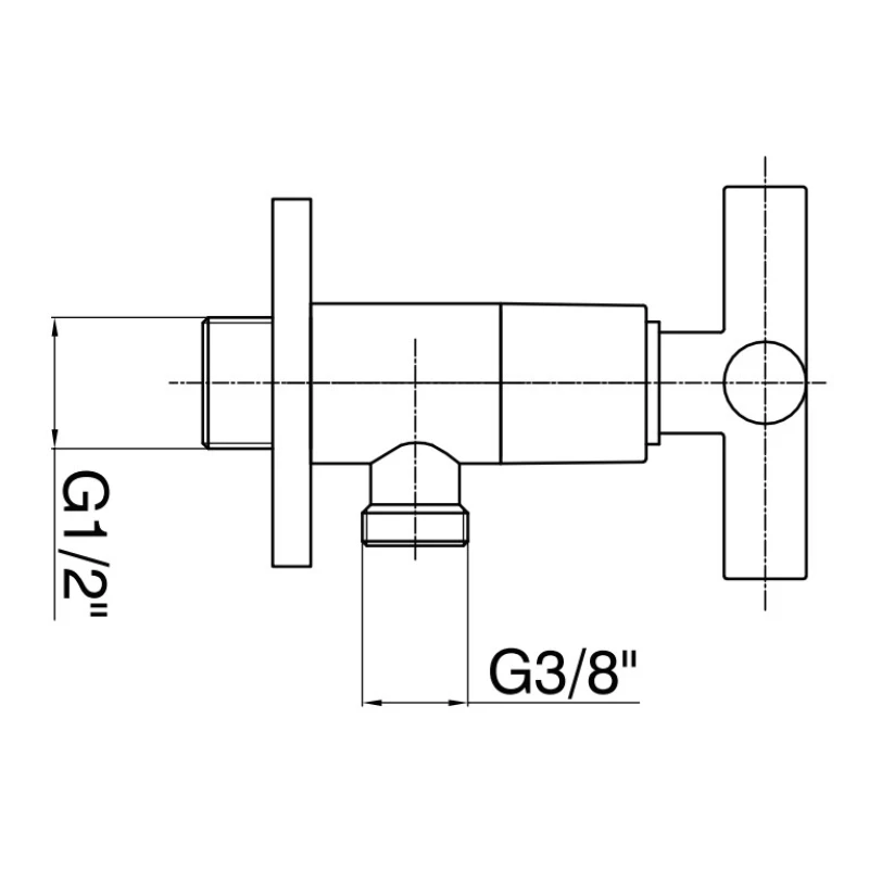 Угловой вентиль GPD Nino TMS05-2