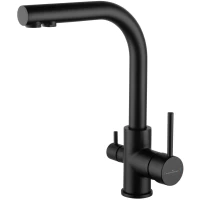 Смеситель для кухни Wonzon & Woghand WW-88458005-MB с подключением к фильтру, черный матовый