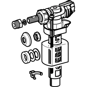 Изображение товара впускной клапан 3/8" и 1/2" подвод воды сбоку, тип 380 geberit 281.004.00.1
