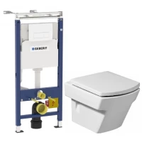 Комплект подвесной унитаз Roca Hall 346627000 + 801622004 + система инсталляции Geberit 458.125.11.1