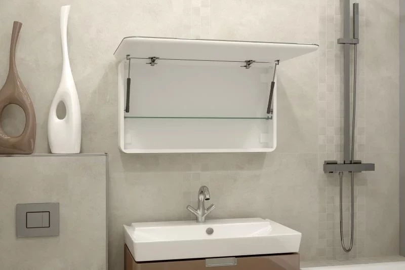 Зеркальный шкаф Misty Токио МВК010 90x53 см, с LED-подсветкой, сенсорным выключателем, диммером, белый матовый