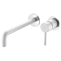 Смеситель для раковины Boheme Uno 465-WCR встраиваемый, хром/белый глянец