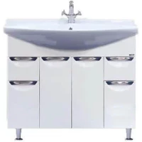 Тумба под раковину Misty Орхидея П-Орх01105-0112Я 101 см, напольная, белый глянец