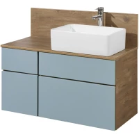 Тумба с раковиной дуб рустикальный/фьорд 100 см Акватон Мишель 1A2569K3MIX30 