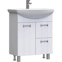 Тумба под раковину Vigo Diana tn.DIA.BAL.70.1D.2Y 66 см L, напольная, белый глянец/белый матовый