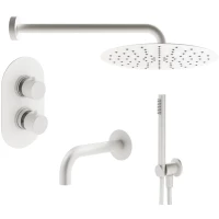 Душевой комплект Plumberia Selection IXO KITXOT19BO60KING 300 мм, с термостатом, белый матовый