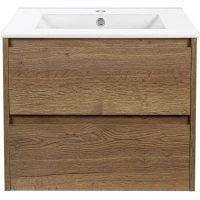 Тумба с раковиной дуб табачный 61,5 см Vincea Gio VMC-2G600TO + VBS-13960