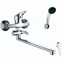 Смеситель для ванны D-Lin D140309-2 универсальный, с душевым гарнитуром, хром