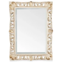 Зеркало 87x116 см слоновая кость/золото Tiffany World TW03539avorio/oro