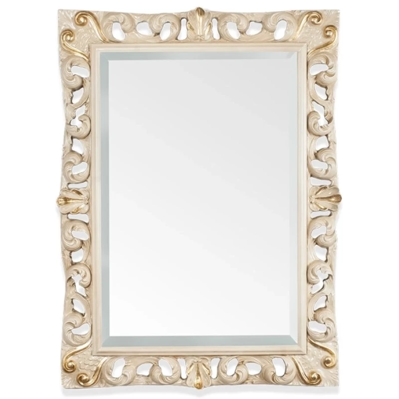 Зеркало 87x116 см слоновая кость/золото Tiffany World TW03539avorio/oro