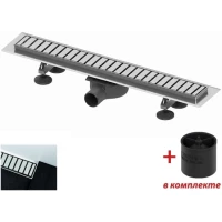 Душевой трап (лоток) Tece TECElinus straight 15100099 84 см, с решеткой, перфорированный, хром