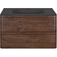 Тумба с раковиной темное дерево 79,4 см Vincea Vico VMC-2V800RW + VCB-2VP800B