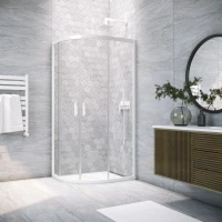 Душевой уголок Vegas Glass ZS-F NOVO h2000 100*80 01 crystalvision 100x80 см, профиль белый, стекло прозрачное