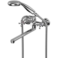 Смеситель для ванны Lemark Flora LM0152C универсальный, с душевым гарнитуром, хром