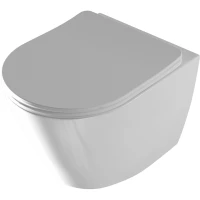 Унитаз подвесной Knotlor Essence WC490WG безободковый, торнадо, с сиденьем микролифт, белый