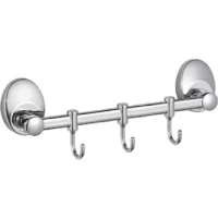 Планка с крючками D-Lin D201855-3 для ванны, хром