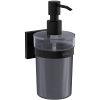 Дозатор для жидкого мыла VitrA Root A4480736 445 мл, настенный, черный матовый