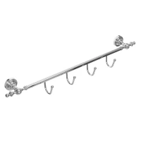 Планка с крючками Camelos Rychmond H1617 для ванны, хром