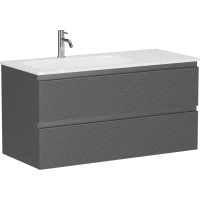 Тумба с раковиной Sancos Folk FL100LGS + CN7014 101 см L, подвесная, темно-серый матовый