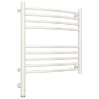 Полотенцесушитель электрический 500x500 белый глянец МЭМ левый, перемычка выгнутая Сунержа Богема 3.0 12-5802-5050