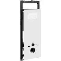 Инсталляция для унитаза WasserKRAFT Salm 27 27TLT.010.ME.WH.WM02 с кнопкой смыва, белый матовый