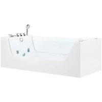 Акриловая ванна Ceruttispa C-453A 180x80 см, с гидромассажем, белый
