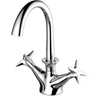 Смеситель для раковины Stella 130 CT 00004 CR00 с донным клапаном, хром