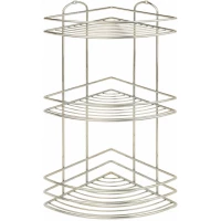 Полка для ванной Tekno-tel BK023G 20x20 см, угловая, тройная, золотой