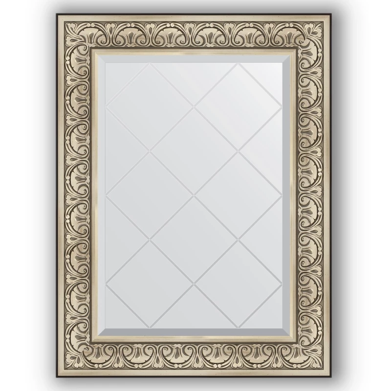Зеркало 70x92 см барокко серебро Evoform Exclusive-G BY 4123