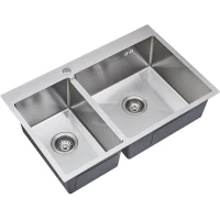 Кухонная мойка Zorg SKS 78-2-51-R 78x51 см, нержавеющая сталь