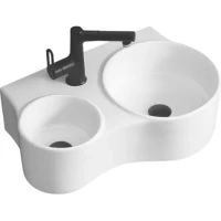 Раковина Ceruttispa Double Napoli CT9706 61x38,5 см, подвесная, белый