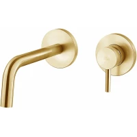 Смеситель для раковины Paffoni Light LIG106HGSP70 встраиваемый, без донного клапана, золотой матовый