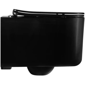 Изображение товара унитаз подвесной aquatek мия aq2004-mb безободковый, с сиденьем микролифт, черный матовый