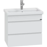 Тумба под раковину Санта Марс 700292 56,4 см, подвесная, белый глянец