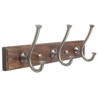 Планка с крючками Bronze de Luxe Forest 10708C для ванны, матовый хром